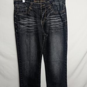 Guess Denim Jeans Black Men’s Size 33x32 Distressed Straight leg